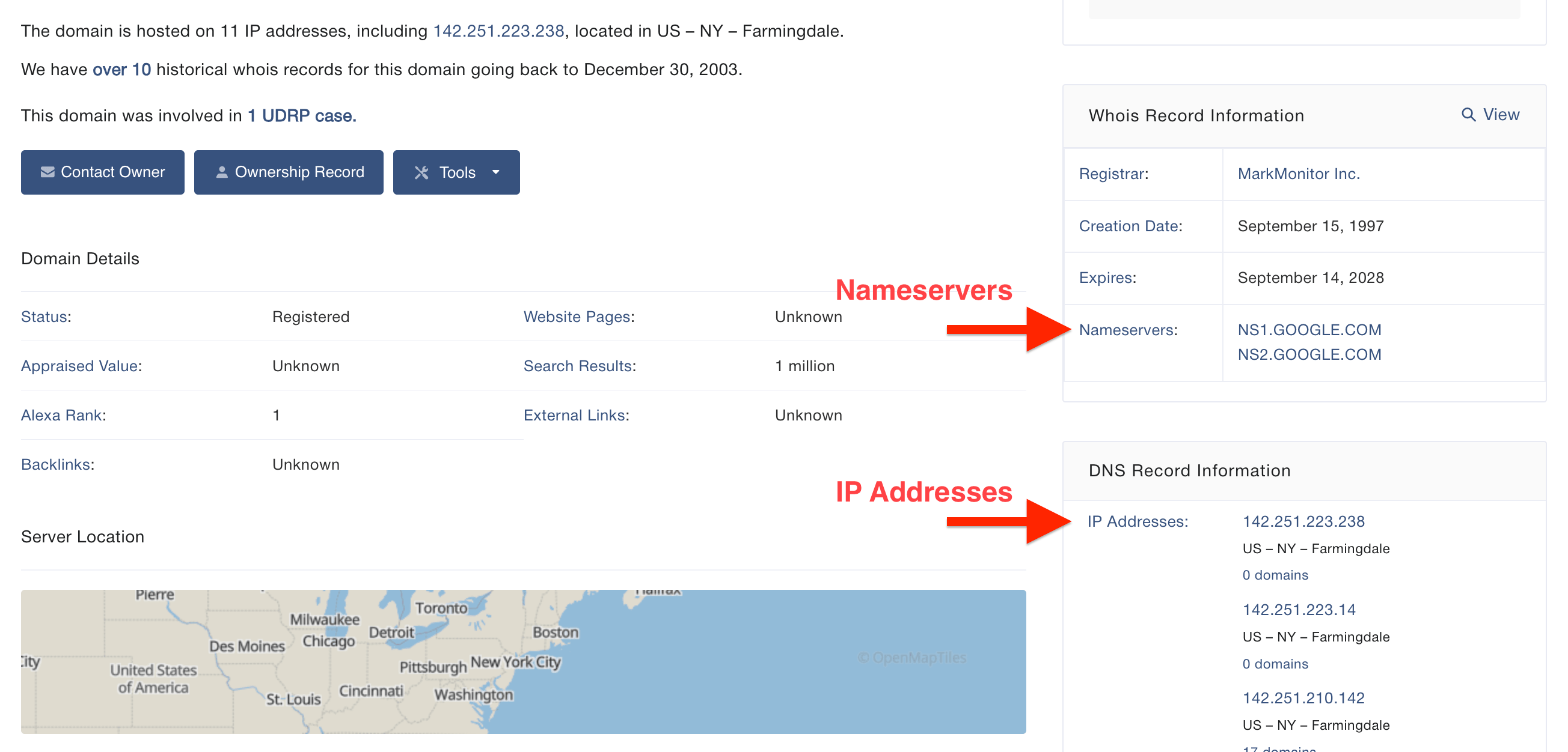 DomainIQ IP Organization Report